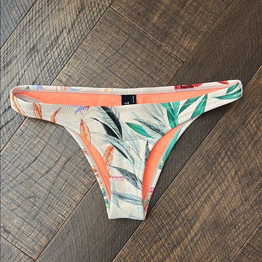 Anthropologie Trianl Bikini Bottom Separates in Tropical Leaf Print Medium